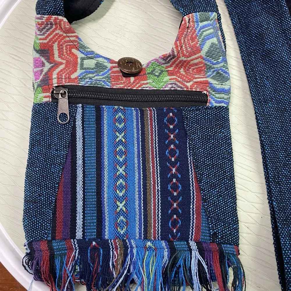 Flying High Foot‎ Path Trading Co. Hippie Boho Purse Bag Colorful Nepal